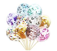 VICASKY 24Pcs Decorative Latex Balloons with Sequin Design for Birthday Parties Foil Confetti Balloons Easy to Use for Festive Celebrations and Decorations