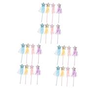 VICASKY 24pcs Diy Fairy Wands for Girls Magical Boys and Girls Wands Shapes Hand-eye Coordination Toys for Dress-up Parties