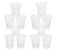 VICASKY 24pcs Glass Holy Communion Cups for Religious Ceremonies Mini Crystal Shot Glasses with Thick Base Reusable Wine Drinking Goblets for Standard Trays Easy to Clean and Portable