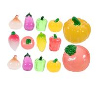 VICASKY 24Pcs Glow the Dark Miniature Vegetable Model Realistic Fake Food for DIY Fairy Gardens Bonsai and Miniature Landscaping Decor