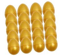 VICASKY 24pcs Golden Plastic Easter Eggs Refillable Empty Egg for Parties Classroom Prizes DIY Crafts Smooth Surface for Easter Celebration