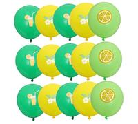 VICASKY 24Pcs Hawaiian Lemon Themed Balloons Summer Beach Party Decorations Vibrant Hawaii Party Favors for Unique Celebrations