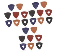 VICASKY 24pcs Leather Guitar Finger Picks for Electric Guitar and Ukulele Non-deformable Plectrums for Practice and Stage Performance for Guitarists