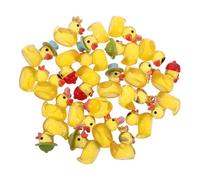 VICASKY 24pcs Mini Resin Duck Models for Garden Miniatures, Small Animal Statues for Fairy Garden and Dollhouse Decor, Mini Landscape Accessories for Terrarium and Moss Landscaping