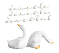 VICASKY 24pcs Miniature White Swan Figurines Resin Goose Statue Micro Landscape Ornaments DIY Fairy Garden Bonsai Dollhouse Decoration