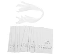 VICASKY 24Pcs Reserved Chair Signs with Ribbon for Wedding Reception, Church Pew Seat Markers, Ivory White Hanging Reserved Row Signs for Party and Restaurant Seating