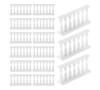 VICASKY 24PCS Resin Miniature Fence Rails for Dollhouse and Model Railroad, Vintage Decorative Handrail Panels for Fairy Garden and Sand Table, Small Scale Garden Border Accessories