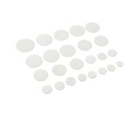 VICASKY 24pcs Sheepskin Bassoon Key Pads Adhesive Backing Bassoon Repair Accessories for Professional Maintenance Random Color