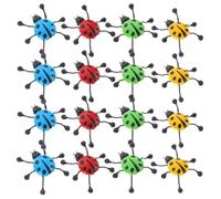 VICASKY 24pcs Sticky Ladybug Toys for Boys and Girls, Small Adhesive Ladybirds Lifelike Design, Stretchy Sensory Playthings for Party Favors and Wall Decor, Bulk Toy Ladybug Set for Boys and Girls