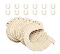 VICASKY 24Pcs Unfinished Horseshoe Wood Chips DIY Decor Horseshoes Horse Shoes for Decorations Herraduras para Decoracion Crafts Shoe Wooden Macrame Healifty Cutout Shape Slices 3.58X3.27X0.12In
