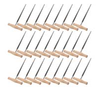 VICASKY 24pcs Violin Reaming Tool: 3/4-4/4 Viola Peg Hole With Wooden Handle - 1:30 Taper Iron Reaming Tool For Luthiers And DIY Repairs