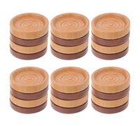 VICASKY 24pcs Wooden Chess Pieces Only with Enhanced Threaded Edges, round Shape for Tabletop Game Activities and Family Gatherings, Versatile Game Compatibility for Beginners