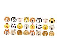 VICASKY 24sheets Animal Design Twelve Monthly Milestone Stickers for Newborn Boy Girl Belly Self-Adhesive Decals