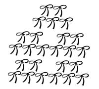VICASKY 25Pcs Acrylic Bow Drink Tags Reusable Black Wine Glass Charms Elegant Cocktail Markers for Weddings Birthday Parties Bachelorette Showers Party Favors