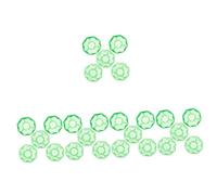 VICASKY 25pcs Footswitch Topper for Guitar Pedal Guitar Effect Accessory Foot Nail Cap Led Light Visibility