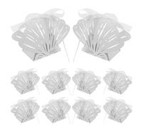 VICASKY 25pcs Hollow-out Shell Shape Candy Boxes Paper Wedding Favor Containers Goodie Boxes for Chocolate Packaging Party Candy Table Storage