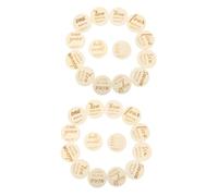 VICASKY 28pcs Monthly Marker Newborn Double-Sided Wooden Cards for Nursery Growth Tracking Cards Months Counting Down Days