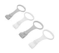 VICASKY 2Pairs Portable Crib Hanging Rings Bed Stand Up Pull Rings for Walking Exercise Safe and Durable Learning Tool for Grey White