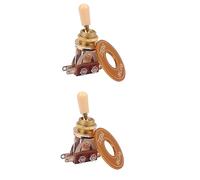 VICASKY 2pcs 3 Diy Guitar Parts 3 Way Toggle Switch Cap Rhythm Treble Ring for Guitars