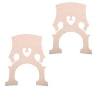 VICASKY 2pcs 4/4 Cello Fitted Bridge Made of Maple Wood, Easy to Carry and Shape, Professional Cello Accessories in Beige, Suitable for Learning and Can Be Placed in The Bag