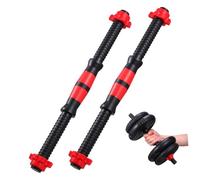 VICASKY 2pcs 40cm Dumbbell Bars and Handles Set 4 Spinlock Collars Nuts, Steel Weight Lifting Barbell Handles for Home Gym Strength Training