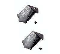 VICASKY 2pcs 8-string Mandolin Tailpiece Cover Screws Black Cover for Mandolin Bridge Replacement Chrome Material Triangle Plated Flower Pattern B-45