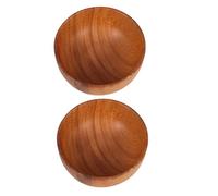 VICASKY 2pcs Acacia Wood Ramen Noodle Bowls Handmade Multipurpose Serving Bowls for Salads Soups Desserts Snacks with Heat Insulation and Easy Cleanup Decorative Dinnerware