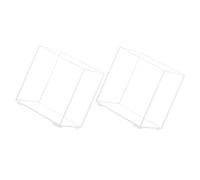 VICASKY 2pcs Acrylic Mini Fish Tank Clear Desktop Aquarium for Betta Goldfish and Crab Stylish Home Decor and Easy Maintenance