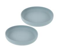 VICASKY 2pcs Adaptive Silicone Suction Plates with Spill and Nonslip Suction Base for Elderly Disabled Adults Prevent Tipping Spillproof Food Plates for Self Feeding and Disability Aids