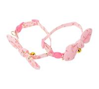 VICASKY 2pcs Adjustable Cat Collar with Bell Pendant Cherry Design Lightweight Kitten Necklace for Female Cats Easy to Clean Pet Jewelry for Birthday Valentine's Christmas