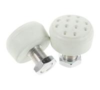 VICASKY 2Pcs Adjustable Rubber Toe Stoppers for Roller Skates, Mint Green Honeycomb Brake Head, Outdoor Inline Skating Accessories with Screws, Replacement Skate Brake Plugs