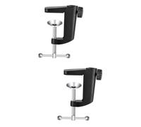 VICASKY 2pcs Aluminum Alloy C-type Fixation Table Light Clamp Microphone Bracket Base Holder for Lamp Heavy Duty Use