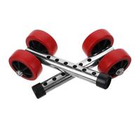 VICASKY 2pcs Aluminum Alloy Red Quiet Walker Wheels Replacement for Upright and Drive Walkers, Anti-Slip Mobility Aid Accessories for Seniors, Outdoor Use