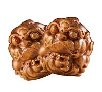 VICASKY 2Pcs Ancient Animal Wooden Keychain Charms DIY Pendants for Key Accessories Retro Design Key Ring Pendant Wood Material for Craft Projects