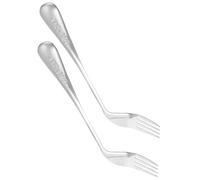 VICASKY 2pcs Angled Feeding Forks for Elderly Ergonomic Utensils for Convenient Self Feeding for Disabled Dining Needs for Right Handed Use