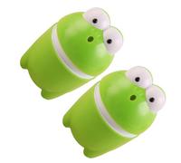 VICASKY 2pcs Automatic Pop-up Toothpick Holder Cartoon Frog Shape Green Pp Material Suitable for Eating Appetizers in Hotels and Family Life