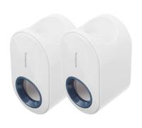 VICASKY 2pcs Automatic Wall Mounted Toothpaste Dispenser No-Drill Bathroom Organizer with Electric Squeezer for Family Space-Saving Stylish Bathroom Accessory Effortless Toothpaste