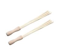VICASKY 2PCS Bamboo Wood Massage Sticks for Back Neck Shoulder Therapy Portable Tapping Relaxation Tools for Lumbar Discomfort and Muscle Relief Lightweight Traditional Gua Sha Inspired