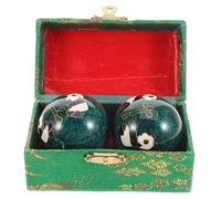 VICASKY 2pcs Baoding Hand Exercise Balls Panda Green Hand Strengthener Massage Spheres for Muscle Relaxation Stress Relief and Finger Dexterity Training Portable Fitness Tool for Office