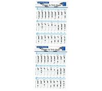 VICASKY 2pcs Bass Flute Practicing Chart Essential Finger Guide for Clarinet Beginners Recorder Chord Chart for Novices Design for Long-term Use