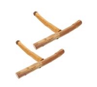 VICASKY 2pcs Bird Training Stand T-shape Wood Perch for Parrots Parakeets Cockatiels with Smooth Surface Adjustable Climbing Platform Paw Grinding Cage Accessory