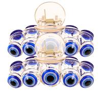 VICASKY 2pcs Blue Evil Eye Jaw Clips Large 8cm Five-eye Hair Claw Clips for Thick Hair Styling High Volume Updo Accessories for Women