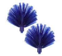 VICASKY 2pcs Blue Plastic Cobweb Duster Replacement Heads for Telescopic Ceiling Cleaning Brush, Home-Friendly and Sturdy Spider Web Brush for Roof and High Corners