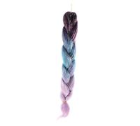 VICASKY 2pcs Braided Ponytail Extension with Gradient Color and Metallic Threads Lightweight Synthetic Hairpiece for Womens Fashion Versatile Braided Wig for Cosplay and Stage Performance
