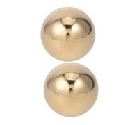 VICASKY 2pcs Brass Exercise Balls for Hand Strengthening and Wrist Fitness Precision Weighted Metal Practice Handballs for Muscle Massage Stress Relief Meditation Portable Fitness Tool