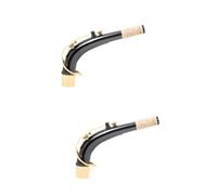 VICASKY 2pcs Brass Saxophone Mouthpiece Part Saxophone Neck Replacement Alto Sax Accessories