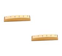 VICASKY 2pcs Brass String Nut for Electric Guitar Durable Upper String Accessory Lightweight Easy to Install Smooth Finish for Clearer Sound for Stringed Instruments