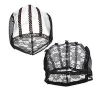 VICASKY 2pcs Breathable Black Wig Caps for Women Made of Comfortable Polyester Mesh, Hair Net for Wigs Suitable for Films and Stage Plays