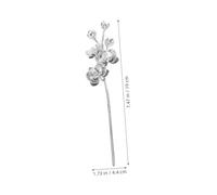 VICASKY 2pcs Brushed Flower Hair Sticks with Lifelike Orchid Design Retro Chinese Hair Pin for Women Hanfu Bridal Everyday Elegant Hairstyling Accessories