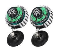VICASKY 2Pcs Car Dashboard Compass with Strong Suction Cup, Compact Auto Ball Compass for Vehicle Navigation, Precision Direction Guide Suitable for Travel and Outdoor Use